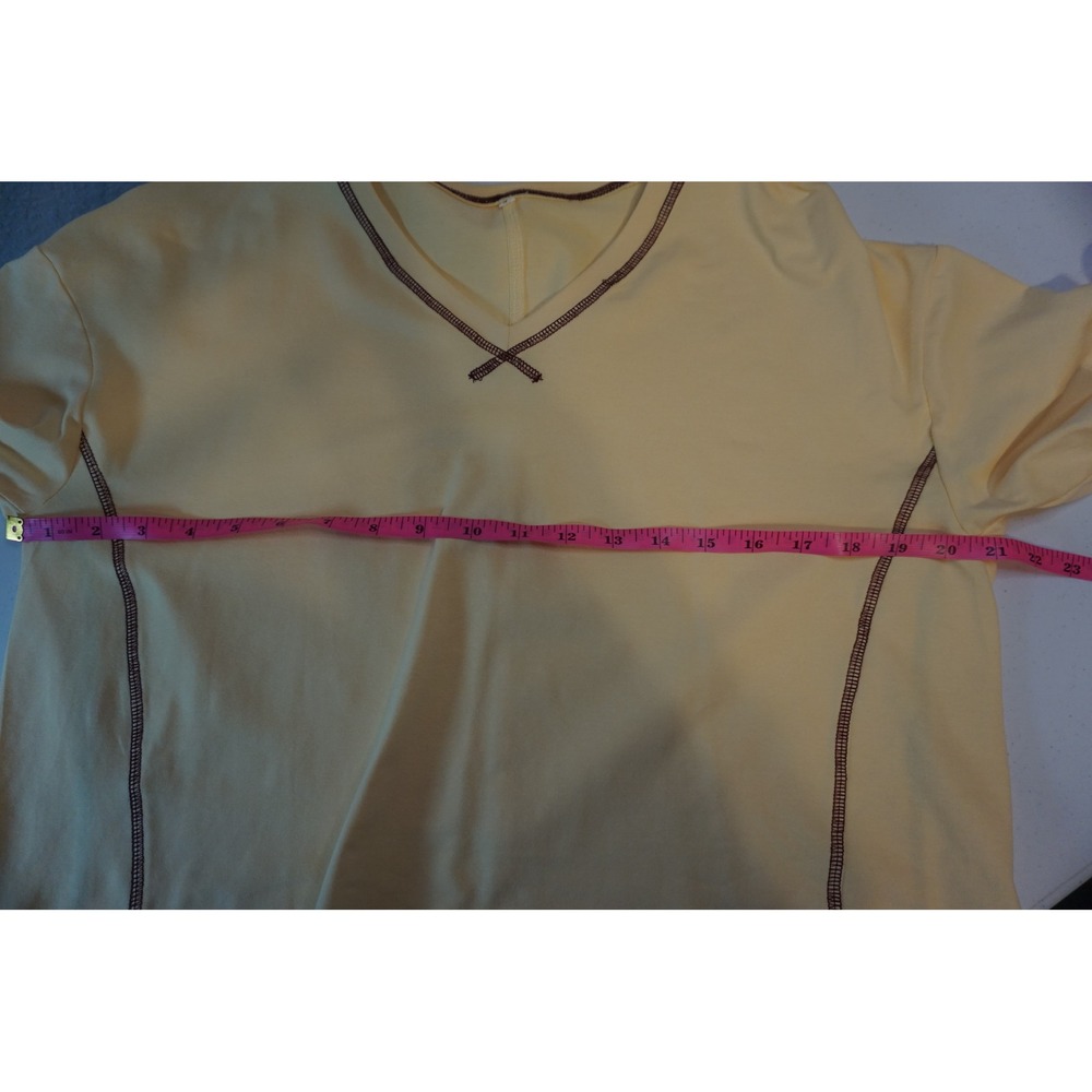Womens Yellow 2 Piece Skort Set V-Neck Top Activewear Athleisure Small - Picture 11 of 15